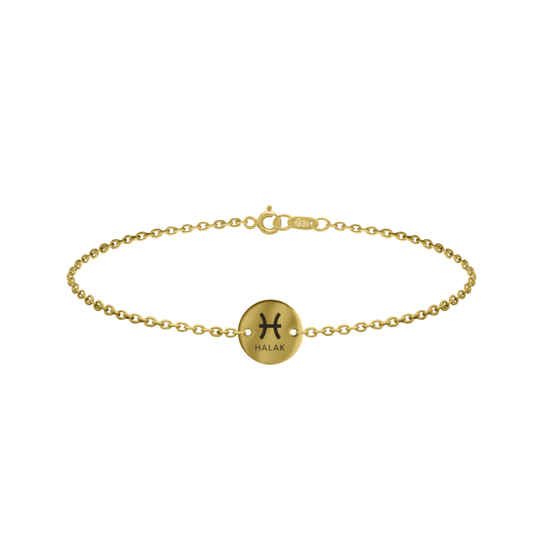 Grav Horoscope Circle Arany 14K Karkötő