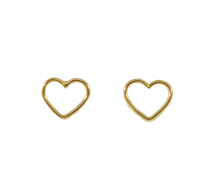 Grav Contour Heart Arany 14K Fülbevaló