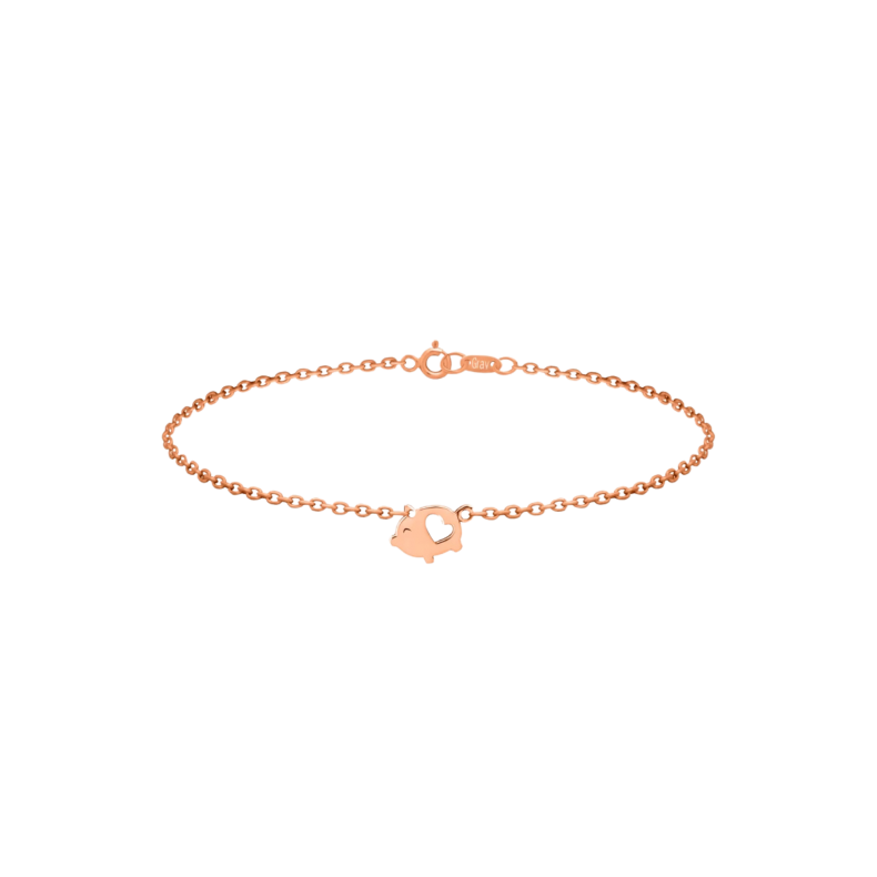 Grav Piggy Baby Arany 14K Karkötő