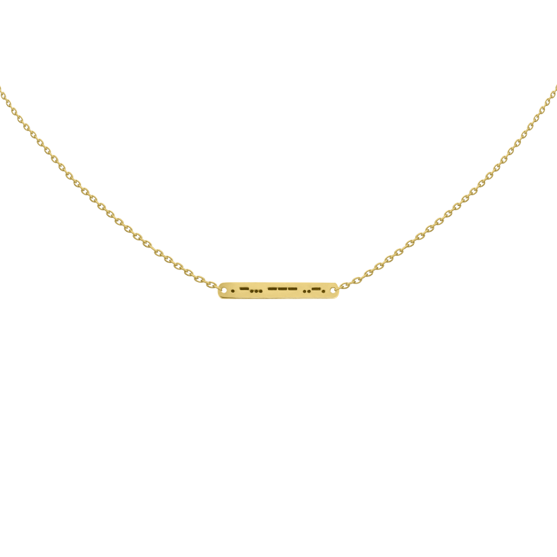 GRAV Morse LOVE Arany 14K Nyaklánc