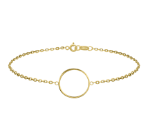 Grav Contour Circle Arany 14K Karkötő