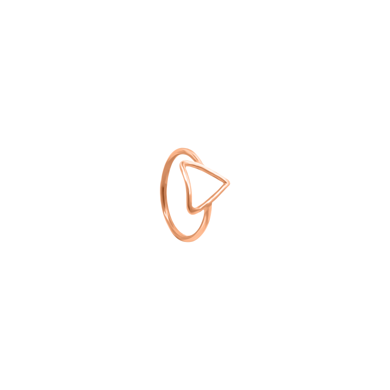 GRAV Triangle Contour Arany 14K Ujjperc Gyűrű