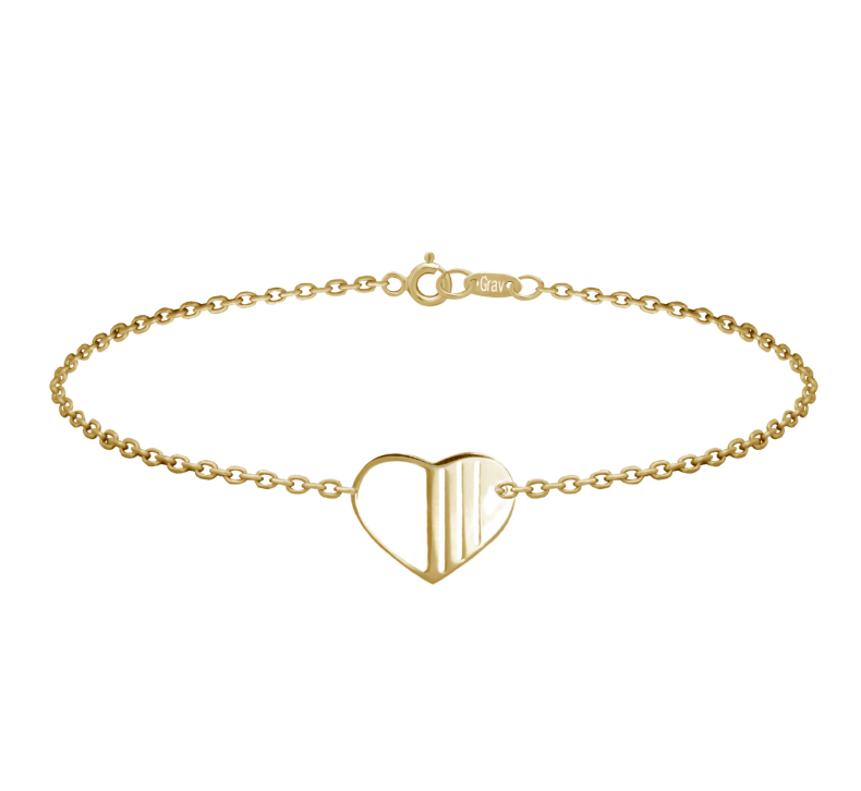 Grav Heart Arany 14K Karkötő