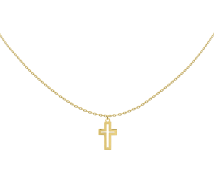 Grav Cross Contour Arany 14K Nyaklánc