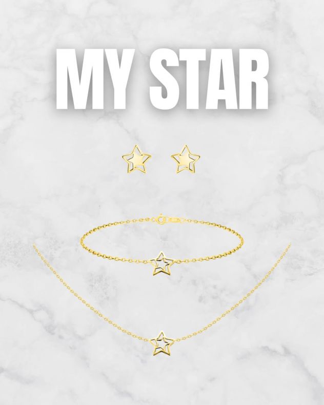 GRAV My Star Arany 14K Karkötő