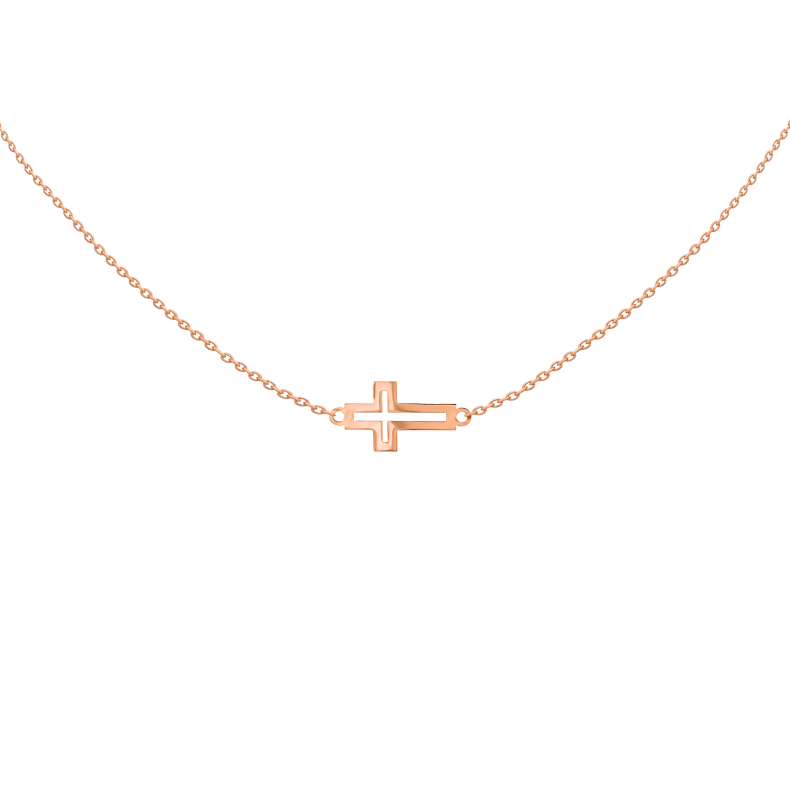Grav Cross Contour Arany 14K Nyaklánc