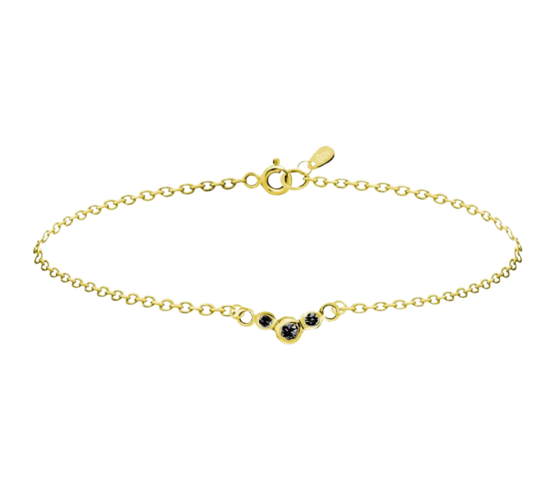 GRAV Chloee 3 Curve Arany 14K Karkötő