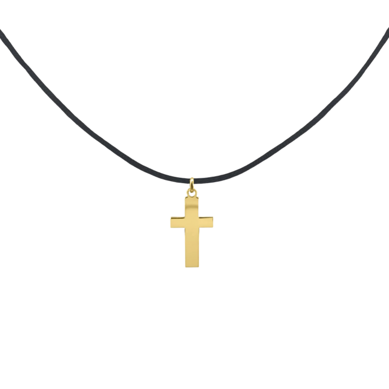 Grav Men Cross ARANY 14K Fonalas Nyaklánc