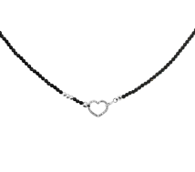 GRAV Gemstone Spinel Heart Ezüst 925 Nyaklánc