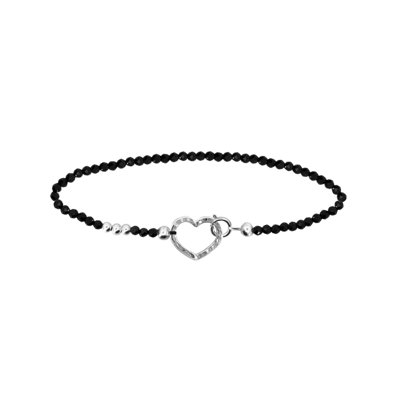 GRAV Gemstone Spinel Heart Ezüst 925 Karkötő