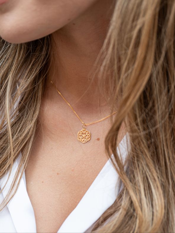 GRAV Flower Of Life Arany 14K Nyaklánc