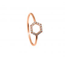 Grav Brill Hexa Spark Arany 14K Gyűrű