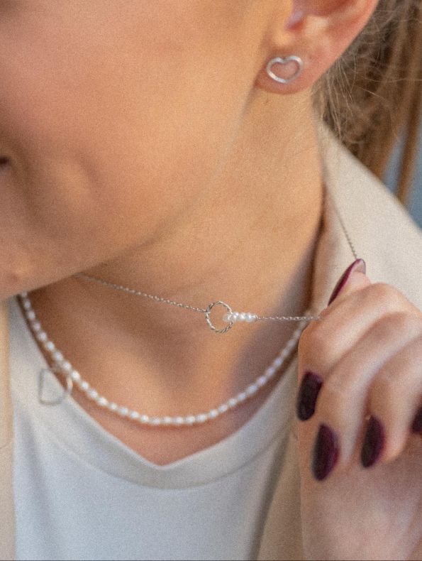 GRAV Pearl Hoop EZÜST 925 Nyaklánc