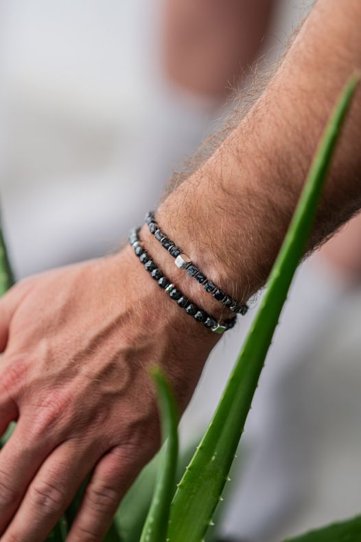 GRAV Men Force Obsidian Ezüst 925 Karkötő