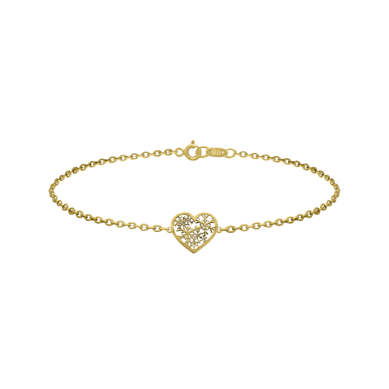 GRAV Snowflake Arany 14K Karkötő