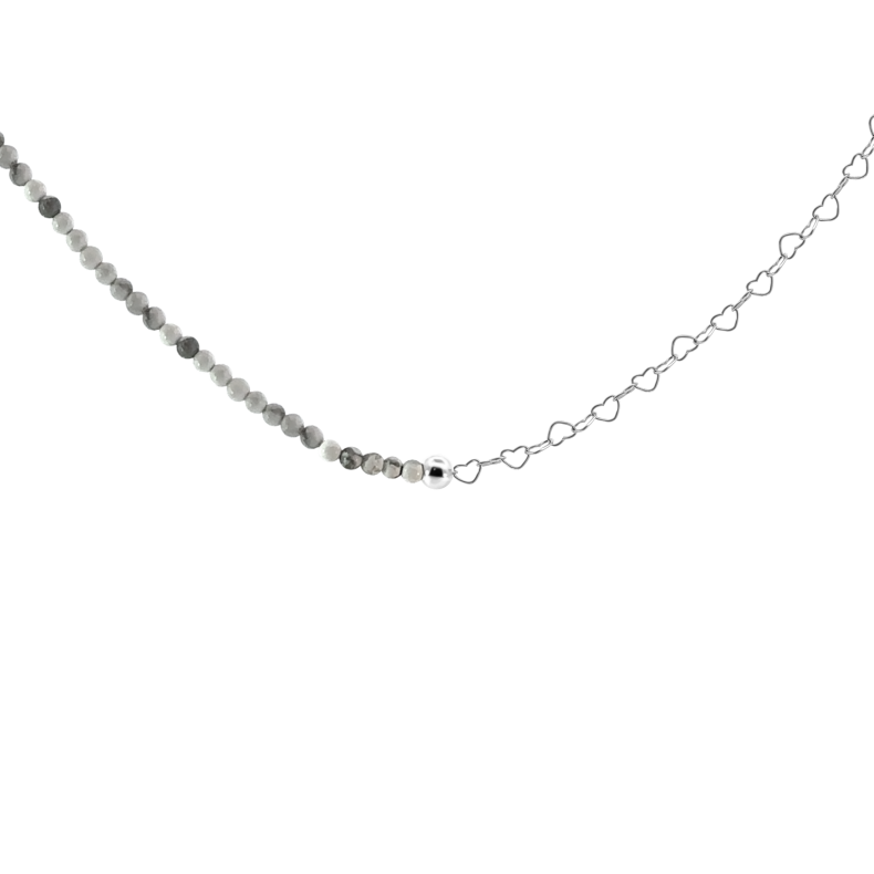 GRAV Saona Heart Moonstone Ezüst 925 Nyaklánc