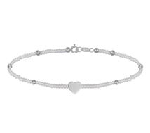 Grav Little White Pearl With Heart Ezüst 925 Karkötő