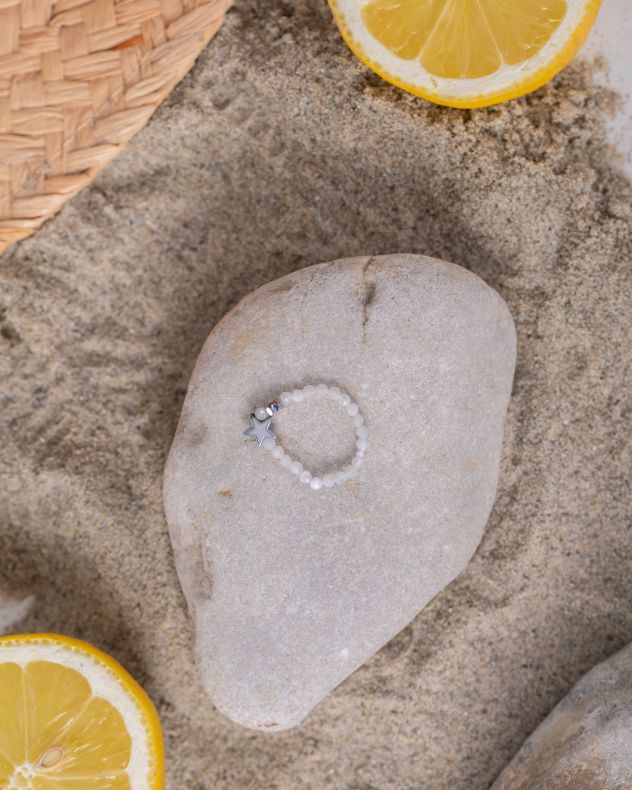 GRAV Moonstone Star Ásvány Gyűrű