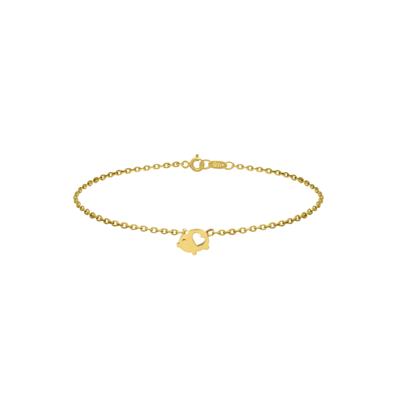 Grav Piggy Baby Arany 14K Karkötő
