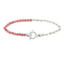 GRAV Pink Opal Pearl Ezüst 925 Karkötő
