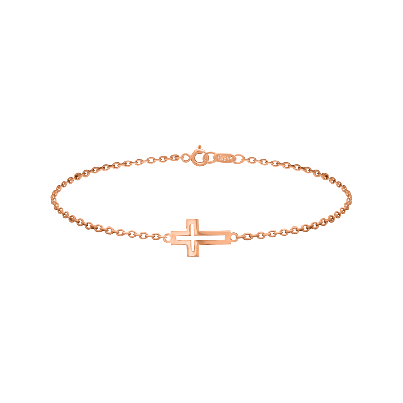 Grav Cross Contour Arany 14K Karkötő