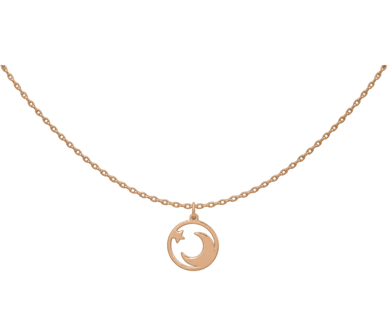 GRAV To The Moon Contour Arany 14K Nyaklánc