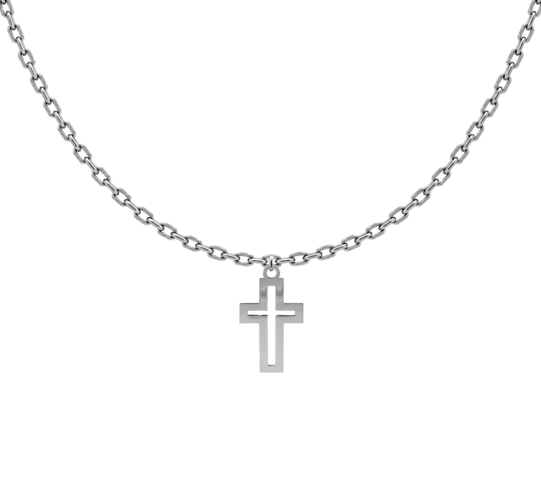 GRAV Cross Contour Ezüst 925 Férfi Nyaklánc