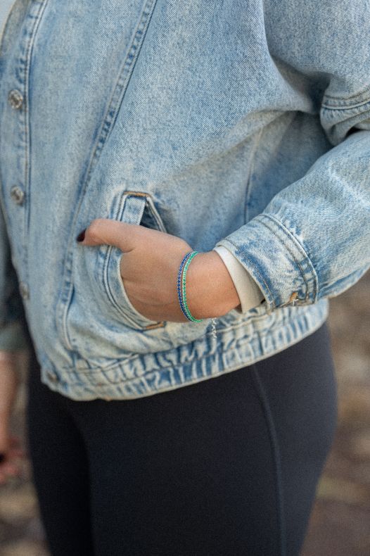 GRAV Tennis Glow Blue Ezüst 925 Karkötő