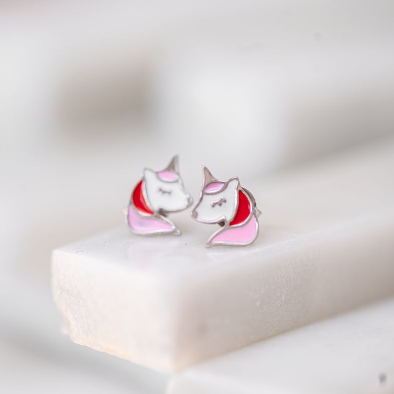 GRAV Fairy Unicorn Red Ezüst 925 Fülbevaló