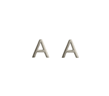 Grav Letter ABC Arany 14K Fülbevaló