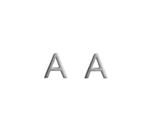 Grav Letter ABC Ezüst Fülbevaló