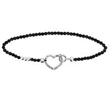 GRAV Gemstone Spinel Heart Ezüst 925 Bokalánc
