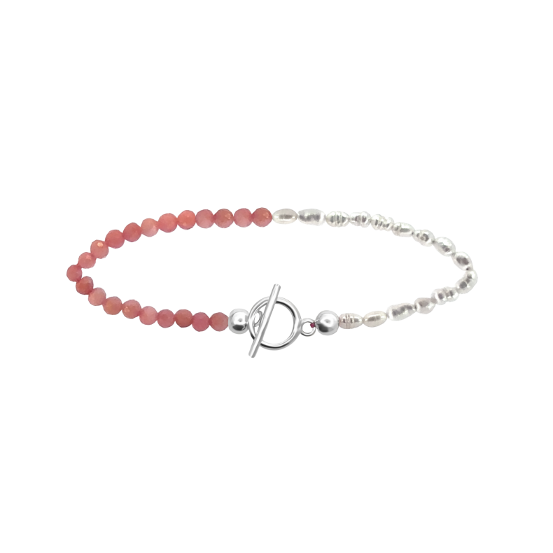 GRAV Pink Opal Pearl Ezüst 925 Karkötő