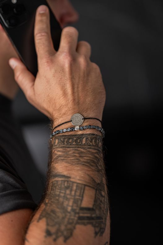 GRAV Men Force Obsidian Ezüst 925 Karkötő