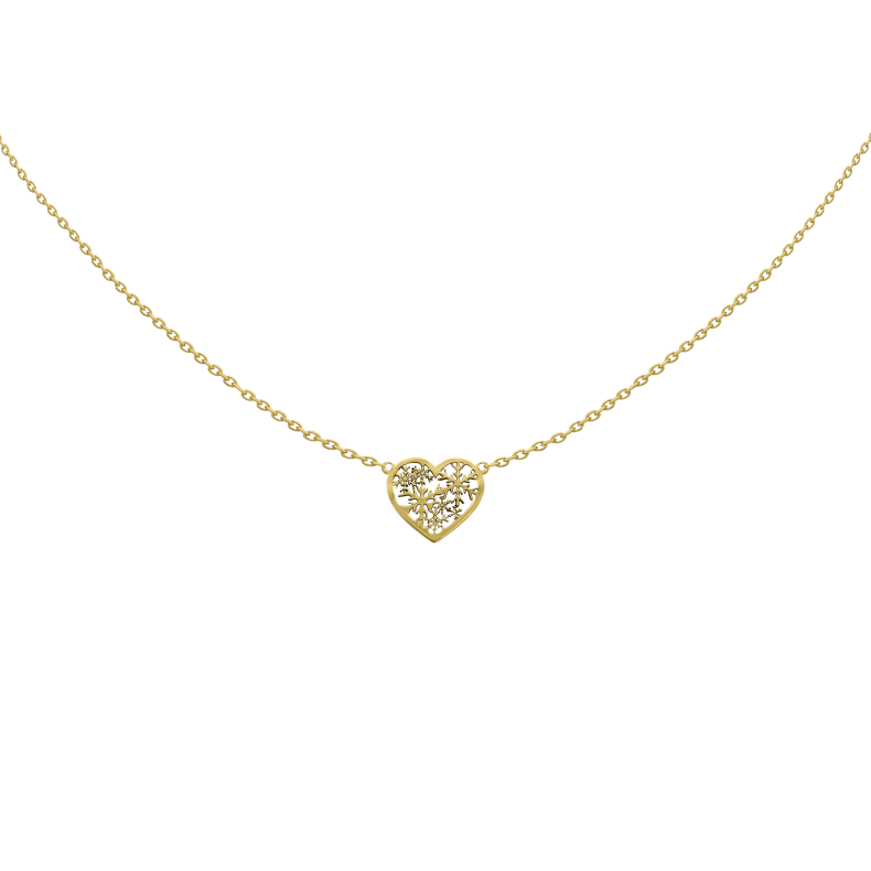 GRAV Snowflake Arany 14K Nyaklánc