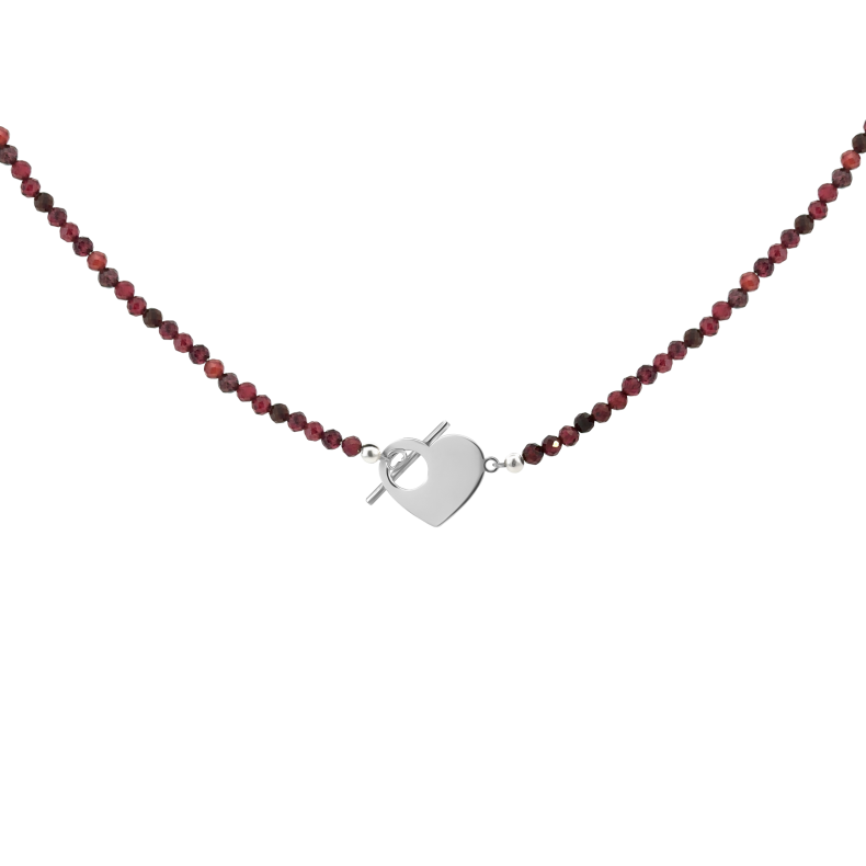 GRAV Léa Heart Mineral Ezüst 925 Nyaklánc