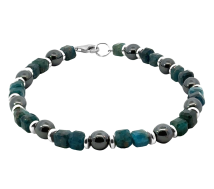 GRAV Men Green Shadow Ezüst 925 Ásvány Karkötő