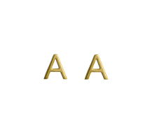 Grav Letter ABC Arany 14K Fülbevaló