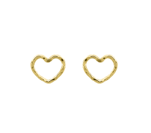 Grav Quintessa Heart Contour ARANY 14K Fülbevaló