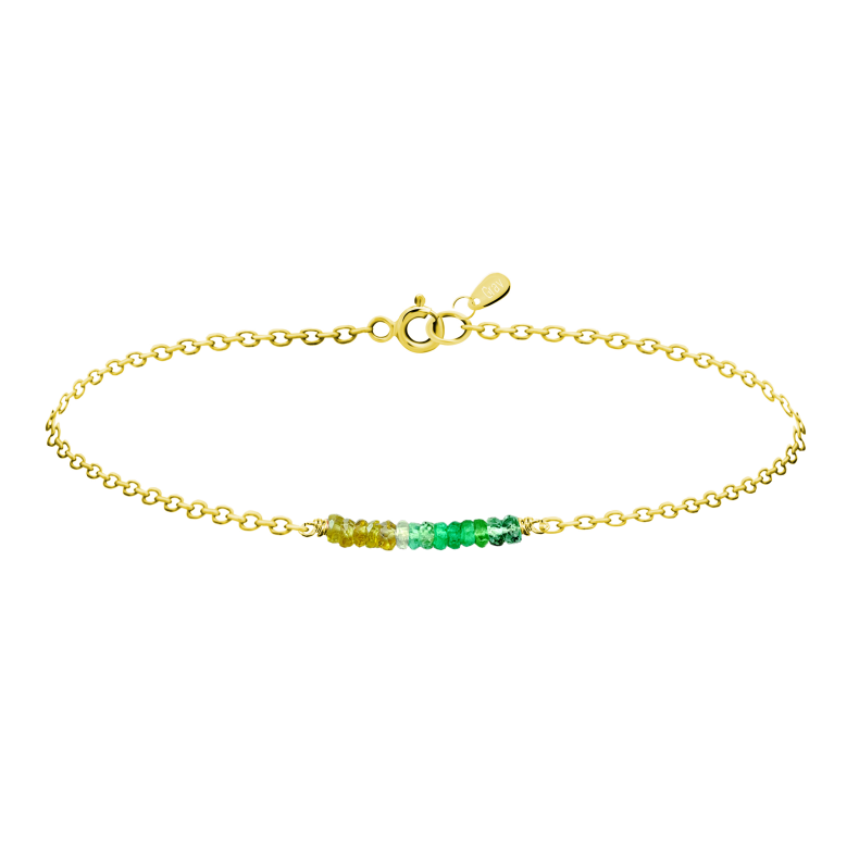 GRAV Rayfield Zafír Smaragd Arany 14K Karkötő