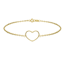Grav Contour Heart Arany 14K Karkötő