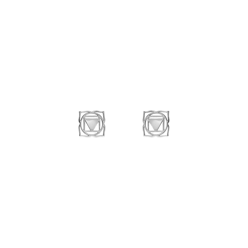 GRAV Gyökér Csakra Kontúr Ezüst 925 Fülbevaló