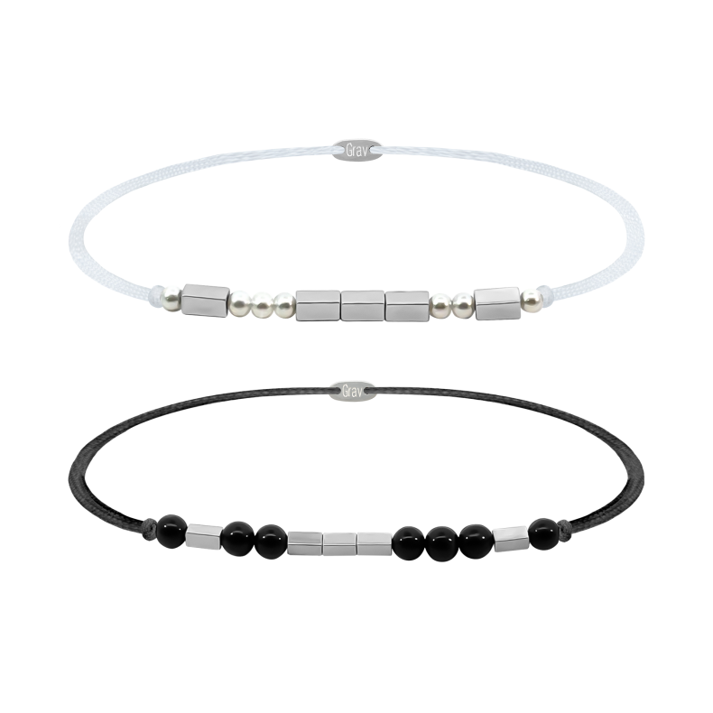 GRAV Morse Love Páros Ásvány Karkötő